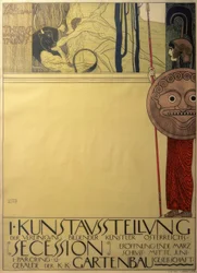 Affiche voor de I tentoonstelling van de Secession (gecensureerd)