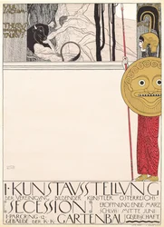 Affiche voor de eerste Secessionistische tentoonstelling in Wenen in 1898