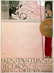Affiche voor de eerste tentoonstelling van de Secession (Theseus en de Minotaurus)