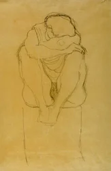Zittende vrouw