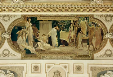 Weens Burgtheater, plafondschildering, detail