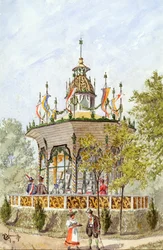 De tempel van geschenken van het Weense Schuttersfeest van 1898