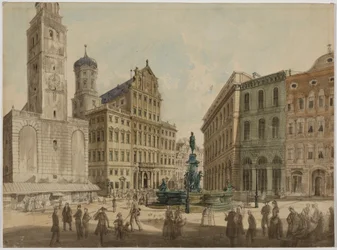 Perlachturm en stadhuis Augsburg