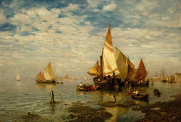 In de lagune bij Venetië