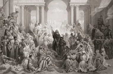 De intocht van Christus in Jeruzalem