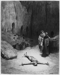 Gekruisigde man, illustratie uit 