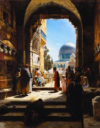 Bij de Ingang van de Tempelberg, Jeruzalem