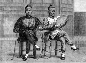 Chinese bankiers, San Francisco, Californië, 19e eeuw