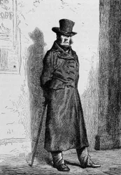 Javert - in „Les Misérables” van Victor Hugo, geïllustreerd door Brion, uitgegeven door Hetzel en Lacroix