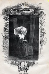 Portret van Zuster Simplice - Illustratie door Gustave Brion (1824-1877) voor 