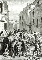 De barricade, illustratie uit 