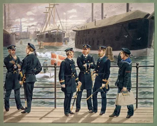 Officieren en troepen van de Deense Marine
