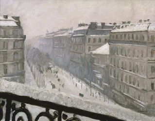 Boulevard Haussmann in de Sneeuw, 1879 of 1881