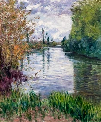 Le petit bras de la Seine en automne, ca. 1890 (olieverf op doek)