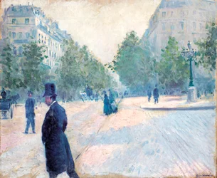 Place Saint Augustin, mistig weer