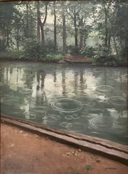 De Yerres, effect van regen, 1875. Gustave Caillebotte