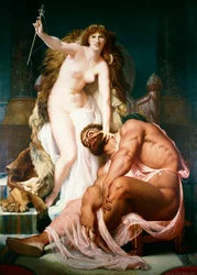 Hercules aan de voeten van Omphale, 1861