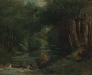 Een beek in het bos, ca. 1868-77