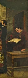 Baudelaire die een boek leest, detail uit 