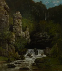 Landschap met een waterval
