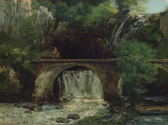 Landschap met brug