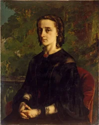 Portret van Mme de Brayer of de Poolse Balling, 1858 door Gustave Courbet (1819-1877)