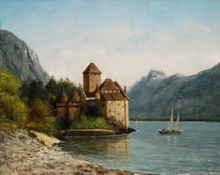 Het kasteel van Chillon, avond, ca. 1872