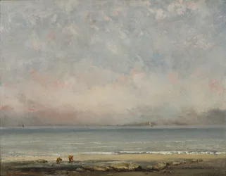 Het strand van Trouville, ca. 1865