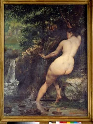 De bron of badende bij de bron, schilderij van Gustave Courbet (1819-1877), 1868, 1,28 x 0,97 m, Parijs, Musée d