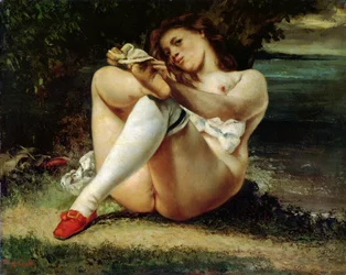 Vrouw in witte kousen, c.1861
