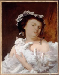 Vrouw met een kat, 1864