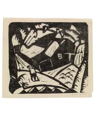Dutch: Landschap of Landschap met aardappelrooiers