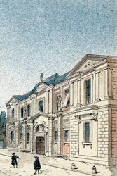 Gezicht op het Hotel Carnavalet, residentie van de markiezin van Sevigne