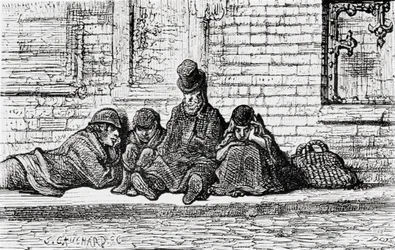 Slapend op de Straten, 1872
