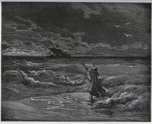 Gevangen verhaal. Aagi-Morato, de vader van Zoraide, is aan boord op de kust uit 