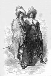 Illustratie door Gustave Doré van het boek Kapitein Fracasse door Théophile Gautier