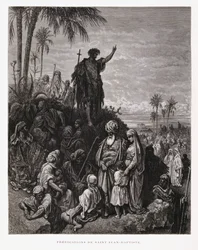 Johannes de Doper predikt, Illustratie uit de Dore Bijbel