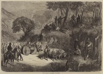 Middagpauze van Calabrische Vrijwilligers