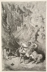 Op Weg naar de Groene Kapel, uit Verhalen van de Dagen van Koning Arthur door Charles Henry Hanson, pub.1898