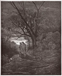De Goddelijke Komedie (La Divina Commedia, La Divine Comedie), Inferno, Canto 1: De wolvin verschijnt - door Dante Alighieri (1265-1321) - Illustratie door Gustave Doré (1832-1883)