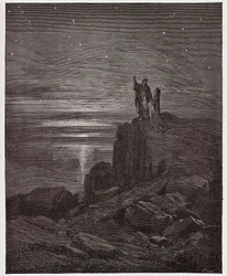 De Goddelijke Komedie, Inferno, Canto 34: De dichters komen uit de hel - door Dante Alighieri (1265-1321) - Illustratie door Gustave Doré (1832-1883)