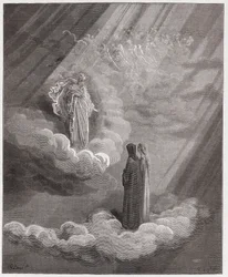 De Goddelijke Komedie (La Divina Commedia), Paradiso, Canto 16: De ziel van Cacciaguida spreekt over Florence - door Dante Alighieri (1265-1321) - Illustratie door Gustave Doré (1832-1883)