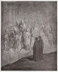 De Goddelijke Komedie, Purgatorio, Canto 10: De marmeren sculpturen die hoogmoed uitbeelden - van Dante Alighieri (1265-1321) - Illustratie van Gustave Doré (1832-1883)