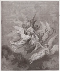 De Goddelijke Komedie, Purgatorio, Canto 30: Beatrice tussen de engelen - door Dante Alighieri (1265-1321) - Illustratie door Gustave Doré (1832-1883)