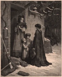 De sprinkhaan en de mier, illustratie bij de fabel van Jean de La Fontaine