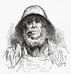 De zeeman van Marseille, naar een tekening van Gustave Dore. Uit Leven en Herinneringen van Gustave Dore, gepubliceerd 1885.