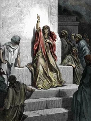 De profetes Debora, gravure uit de „Bijbel“, geïllustreerd door Gustave Doré (1832-1883), 1865, particuliere collectie