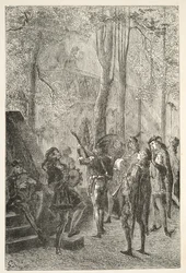 De Vreugde van het Huwelijk van Sir Gareth, uit Verhalen van de Dagen van Koning Arthur door Charles Henry Hanson, pub.1898