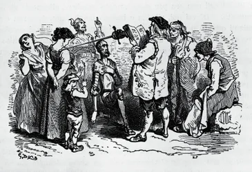 De inductie van Don Quichot, geïllustreerd door Gustave Doré