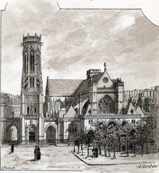 Uitzicht op de kerk van Saint Germain l
